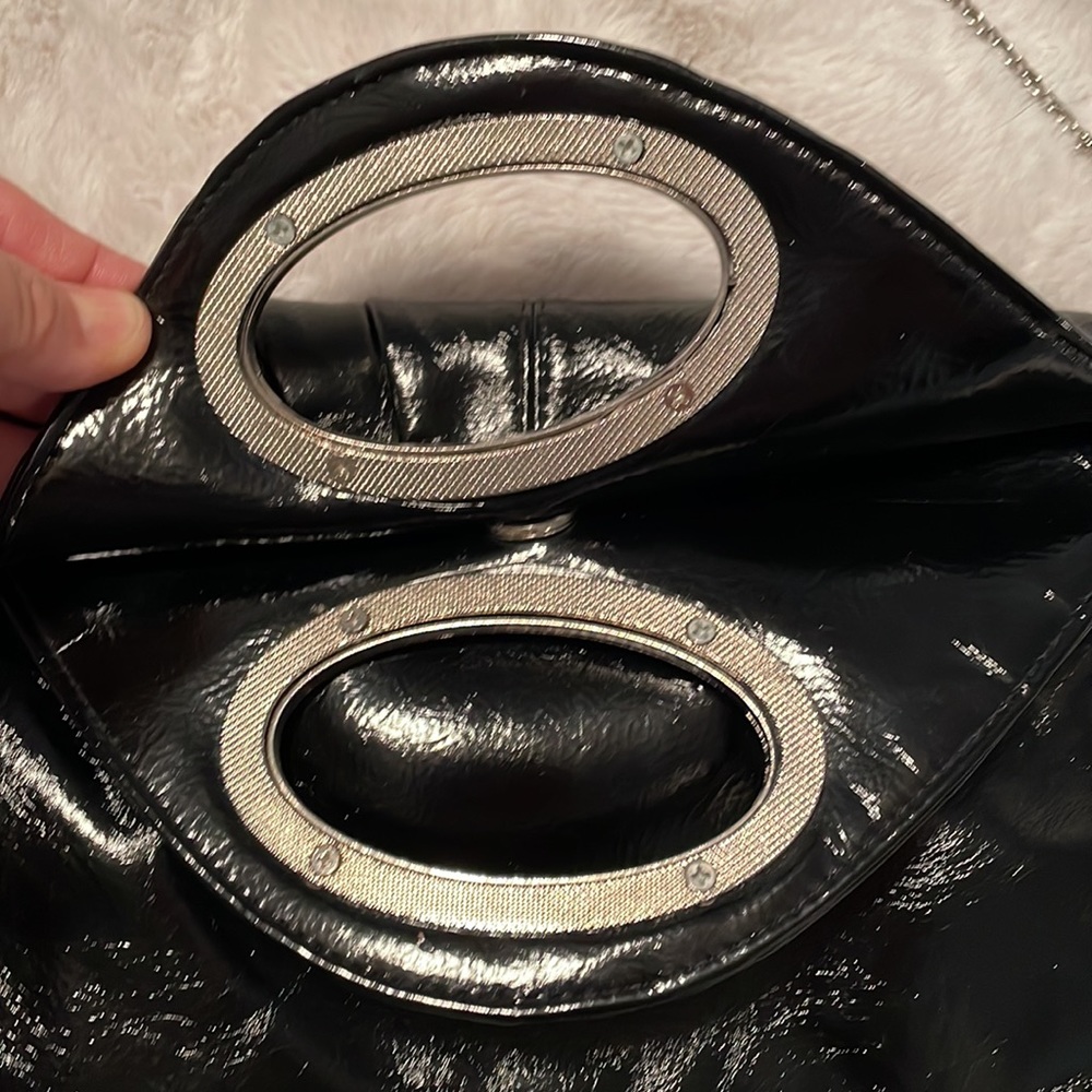 Lula vegan clutch bag with crystals and chain - Picture 5 of 14